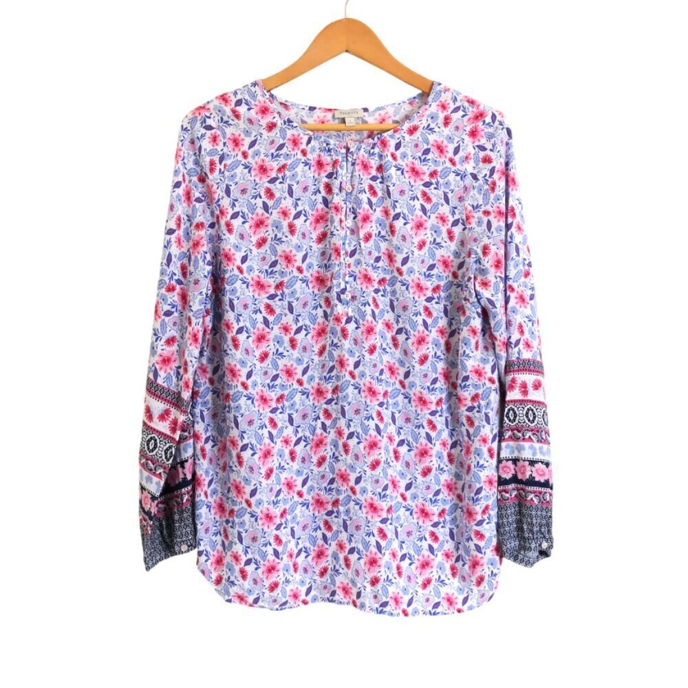 NWOT Talbots Boho‎ Floral Tunic Top Size L
